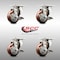 Service Caster 3.5 Inch 316SS Maroon Polyurethane Wheel Swivel Top Plate Caster Set with Brake SCC-SS31620S3514-PPUB-MRN-TLB-4 - alternate 4